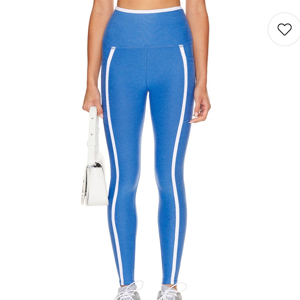 Beyond Yoga Spacedye New Moves High Waisted Midi Legging in Sky Blue